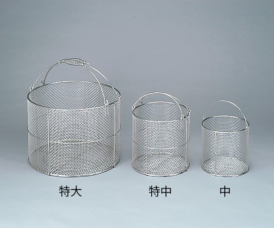 AS ONE 4-097-01 Stainless Round Cleaning Basket Extra-Large φ400 x 300mm